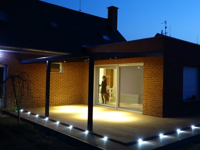 osvětlení hliníkové pergoly